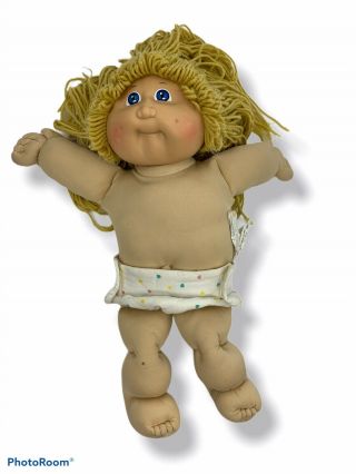 Vintage Cabbage Patch Doll 1978,  1982 Blonde Pigtails Blue Eyes