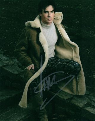 Ian Somerhalder The Vampire Diaries Handsome Hand Signed 8x10 Photo Proof 1