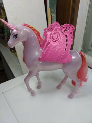 Unicorn Pegasus Translucent Pink Horse With Wings - Mattel 2014 Fairytopia