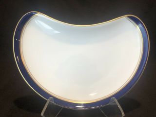 Royal Worcester Howard Cobalt Blue Crescent Salad Plate Gold Individually