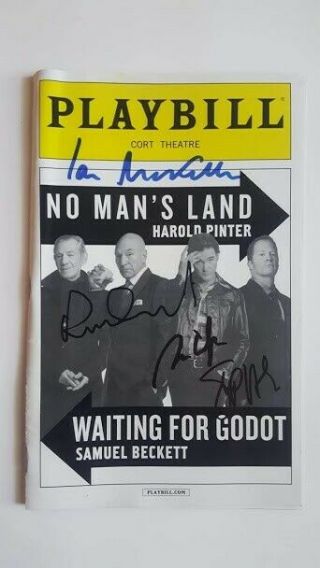 Patrick Stewart,  Ian Mckellen & Cast Signed Nyc Playbill Waiting For Godot