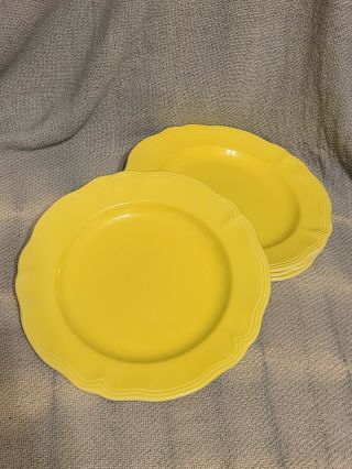 Set Of 4 Vintage Buttercup Federalist Ironstone 10 1/2 Dinner Plate Yellow Japan