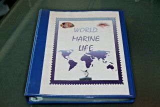 Thematics - World Marine Life Colln In Album On Apx 60 Pages Of Leaves