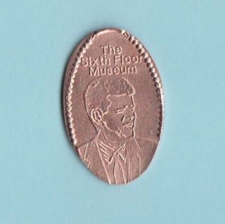 [c] President Kennedy The Sixth Floor Museum Dallas,  Texas.  Elongated Penny