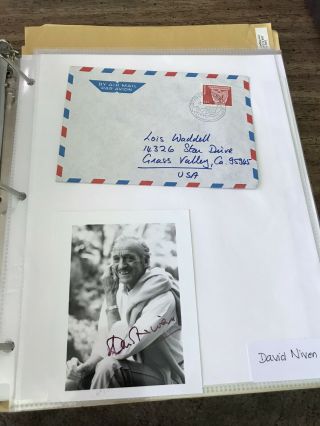 David Niven - English Actor: " The Pink Panther " - Signed W/envelope Photograph