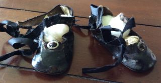 Antique Marked Doll Shoes French Sfbj