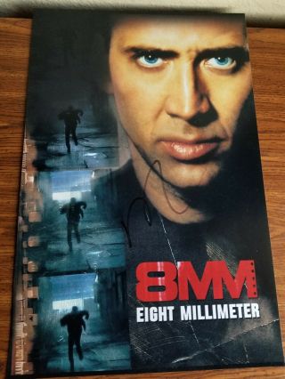 8mm Nicolas Cage Hand Signed 11x17 Print - Authentic Autograph