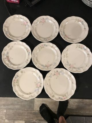 Pfaltzgraff Tea Rose 7 " Plates Set Of 8 Usa