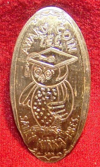 Kir - 143: Elongated Nickel: T.  E.  C.  Award Coin Sally Kirka Pres.  (tec Owl)
