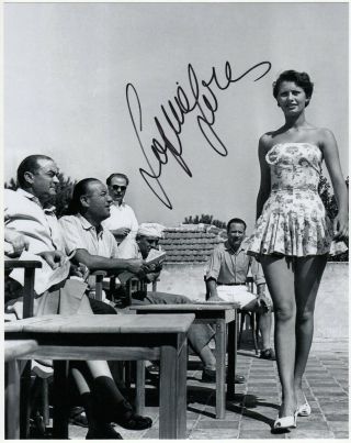 Sophia Loren Miss Italia Autograph Hand Signed Photo Authentic With Cinema
