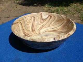 Vtg Emil Cahoy Pottery Colome South Dakota Swirled Ceramic Bowl