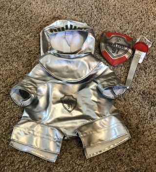 Build A Bear Silver Knight 5 Piece Outfit Armor,  Suit Helmet Shield Sword Boots 2