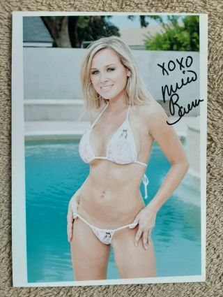 Playboy /Benchwarmer model Michelle Baena Autographed Bikini And Photos. 3