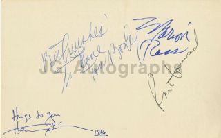 Happy Days - Card Signed By Ron Howard,  Henry Winkler,  Marion Ross,  Tom Bosley
