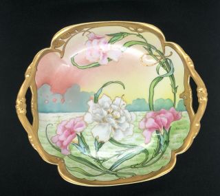 Richard Ginori Hand Painted Bowl - Vintage,  Floral And Gold,  Italy