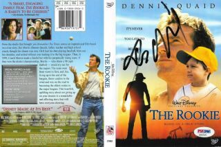 Denis Quaid Signed The Rookie Dvd Movie Jim Morris Disney Baseball Rays Psa/dna