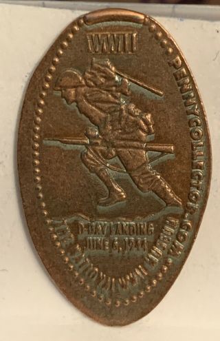 National Wwii Museum D - Day Landing Pressed Elongated Penny