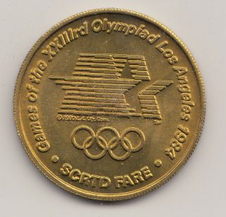 1984 Los Angeles Olympics SCRTD transit token - Yachting - CA450AU 2