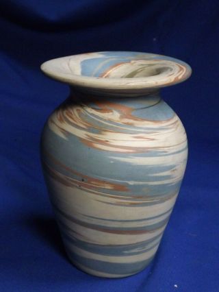Niloak Arts & Crafts Mission Swirl Flared Rimmed Vase Matte 4 1/2 " No Repairs