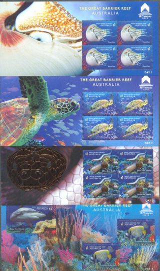 Australia Macau Show Set Of 4 Min Sheets Mnh - Marine Life Sept 2018