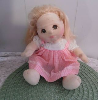 Vintage My Child Girl Doll Mattel 1985 Blonde Hair Brown Eyes