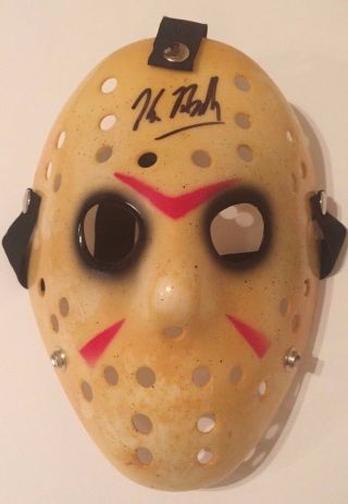 Kane Hodder Signed Jason Voorhees Hockey Mask Friday The 13th Horror Proof