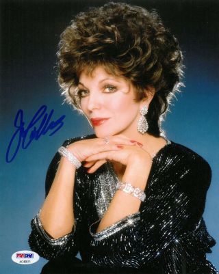 Joan Collins Signed Authentic Autographed 8x10 Photo Psa/dna