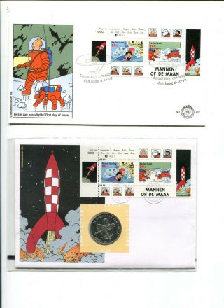 Netherlands Tintin Space 5 Covers (2 Scans) - 411