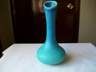 Vintage Van Briggle Pottery Bud Vase Ming Blue Signed 6 3/4 "