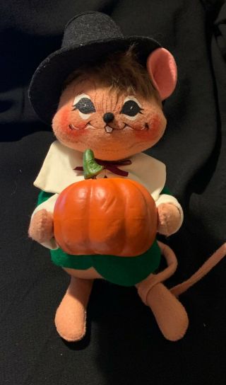 Annalee Pilgrim Mouse Carrying Pumpkin 2008 2