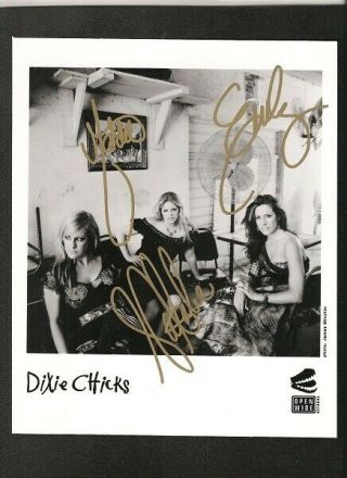 Dixie Chicks Natalie Maines Group Signed Press Photo. . .  $59.  95