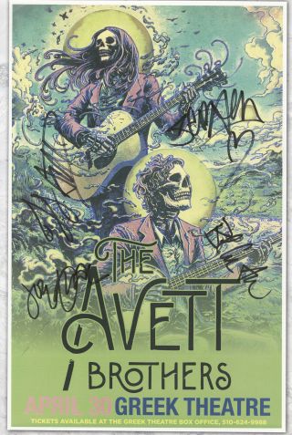 The Avett Brothers Autographed Concert Poster Seth Avett,  Scott Avett