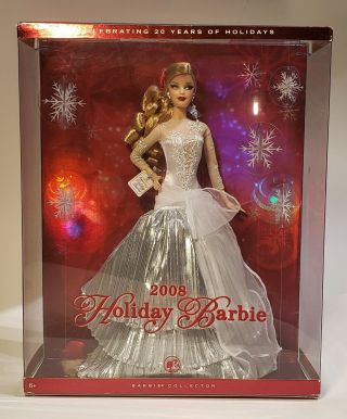2008 Holiday Barbie Doll Celebrating 20 Years Of Holidays,  In