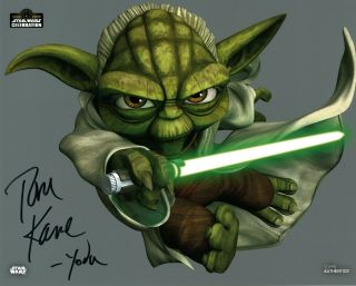 Topps Authentics Celebration - Star Wars - Tom Kane,  Yoda Signed 8 X 10 Photo