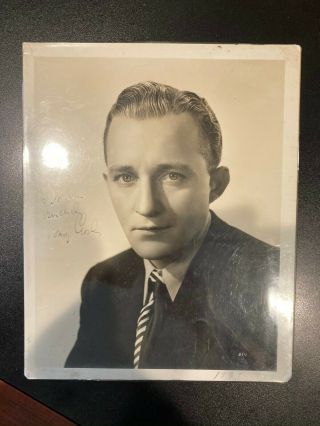 Vintage Autographed 8x10 B&w Photo Of Actor/singer Bing Crosby