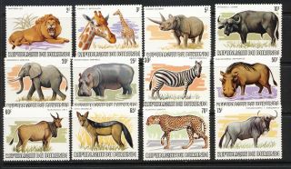 Burundi 1983 Wild African Animal Set Nh Vf Scott 589 - 600 Missing Hi Value 187.  00