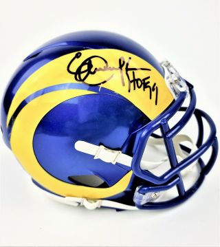Eric Dickerson Autograph Signed Mini Helmet - Los Angeles Rams Hof (jsa)