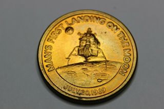 1969 - Token - Medal - Apollo Ii - Man " S First Landing On The Moon