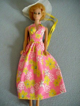 Vintage Midge Barbie 11 1/2 " Doll 1962 Mattel Blonde Hair Molded Lashes