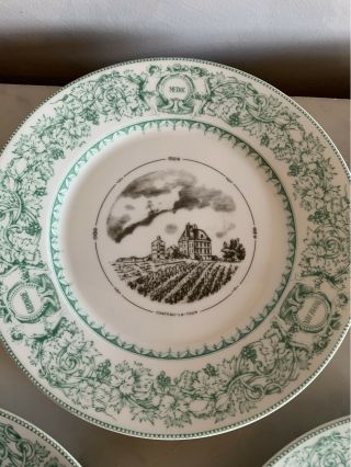 Limoges Vineyard Chateau Salad Plates - Set Of 5 By J.  Vieillard & Co.