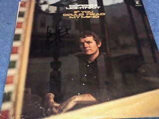 Gordon Lightfoot Signed Autographed If You Could Read My Mind Record Album Lp
