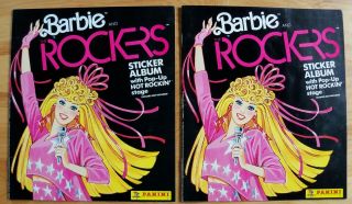 2 Barbie And The Rockers Sticker Albums © Mattel 1986 – From Panini