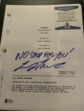 Seinfeld “the Soup Nazi” Certified Signed Script