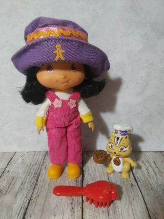 Bandai 5 " Strawberry Shortcake Doll,  Ginger Snap & Pet Chocolate Chipmunk