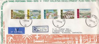 Auct180) Fdc Malaysia 1966,  First Malaysian Development Plan 1966 - 1970,  School,