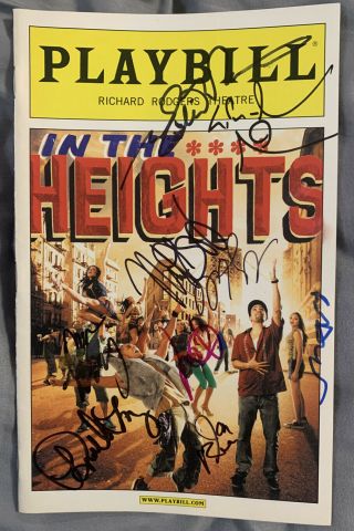 In The Heights Playbill Signed By Lin - Manuel Miranda