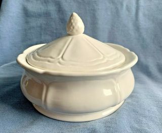 Rare Vintage 1960s White Federalist Ironstone Serving Dish With Lid 4238 Japan
