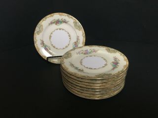Noritake Alvin 95649 China,  Set Of 9 Bread And Butter Plates