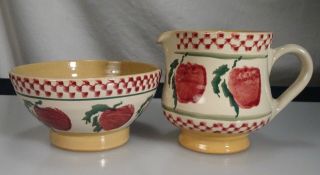 Nicholas Mosse Pottery Apple Creamer & Open Sugar Bowl - 57339