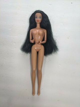 Nude For Ooak Barbie 1993 Tara Lynn Raven Black Long Hair Steffie Face Blue Eyes